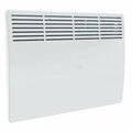 American Imaginations 1000W Rectangle White Convector Heater with Integrated Thermostat Stainless Steel AI-37386